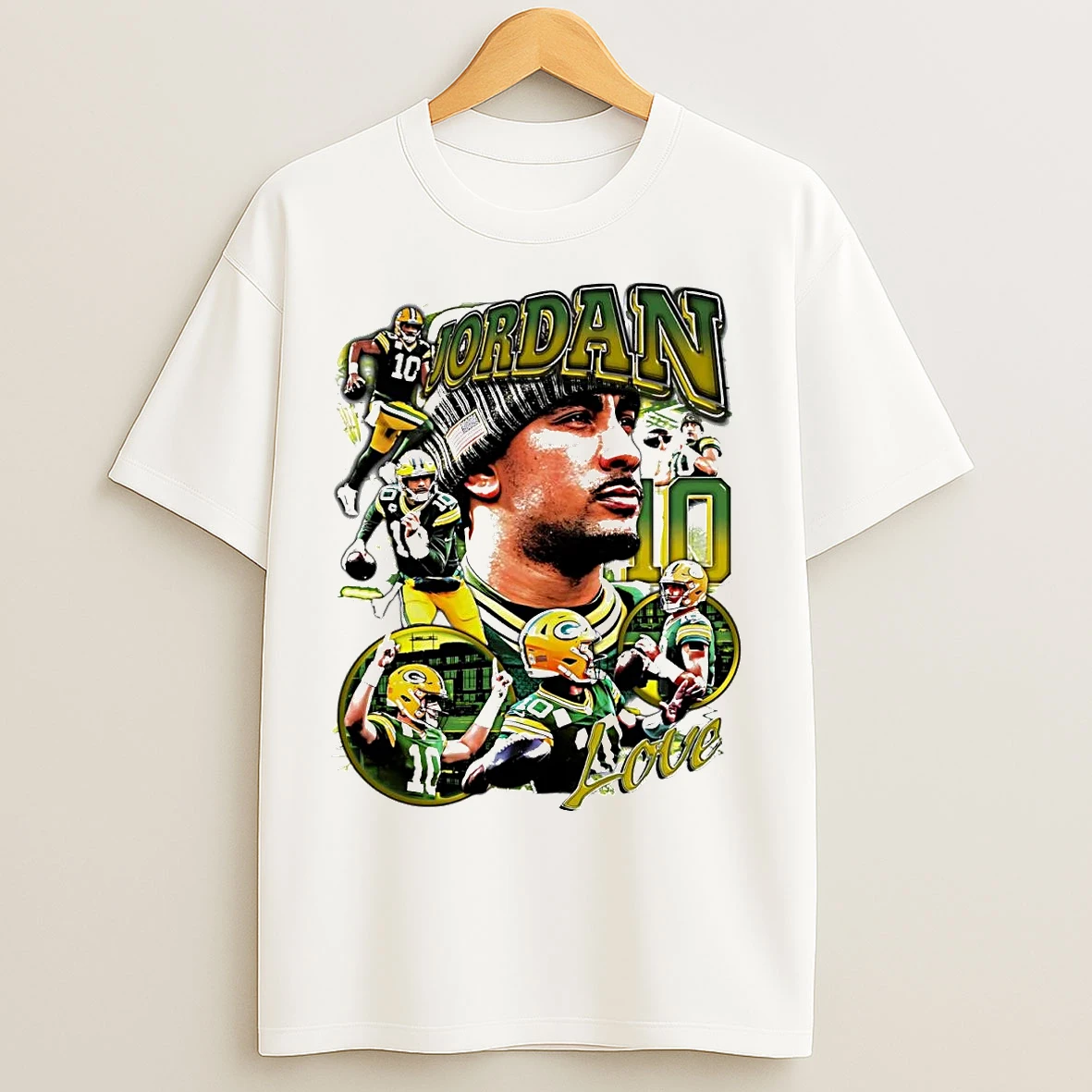 Classic Jordan Love Picture Collage Green Bay Packers T Shirts