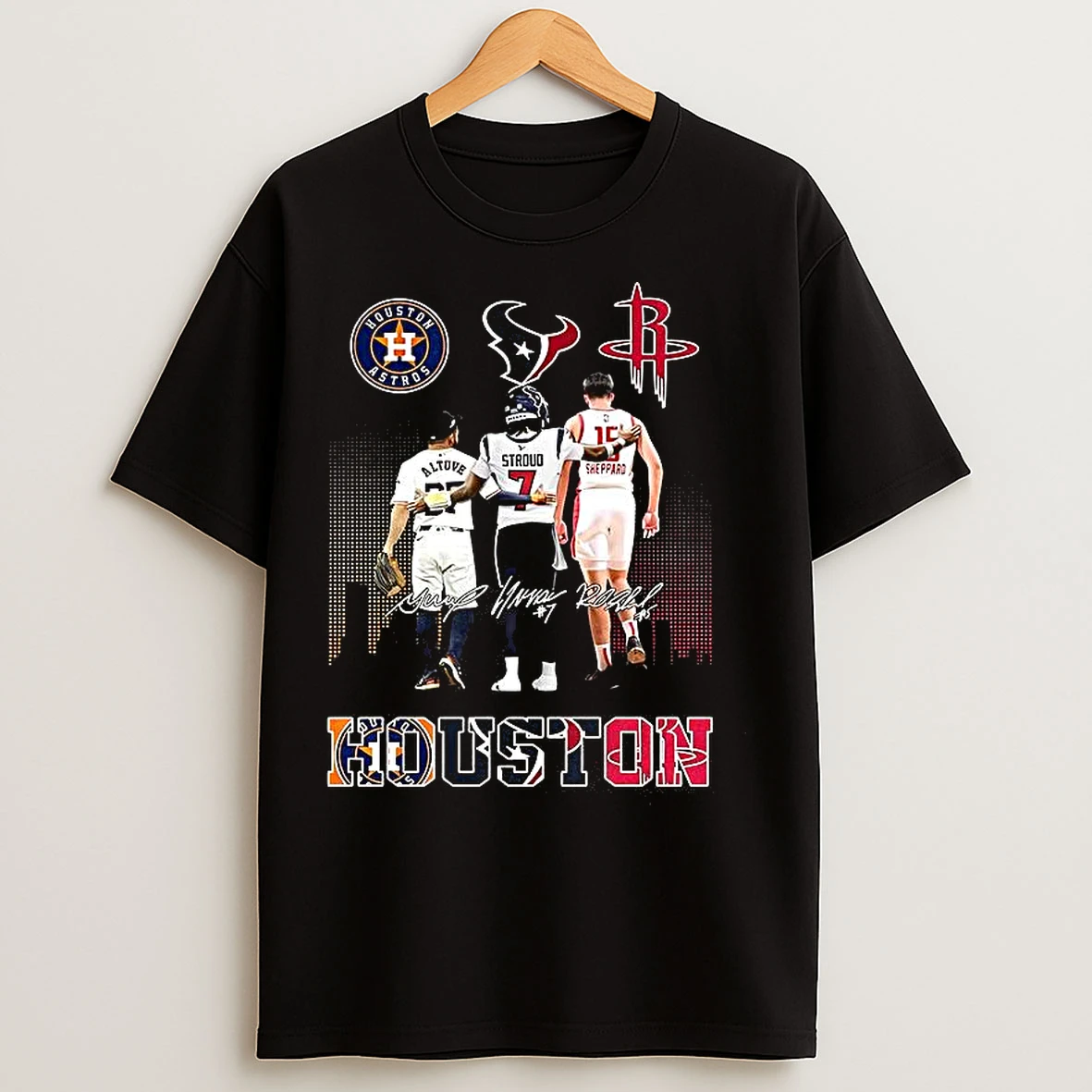 Classic Jose Altuve Houston Astros C J Stroud Houston Texans Jabari Smith Jr Houston Rockets T Shirts