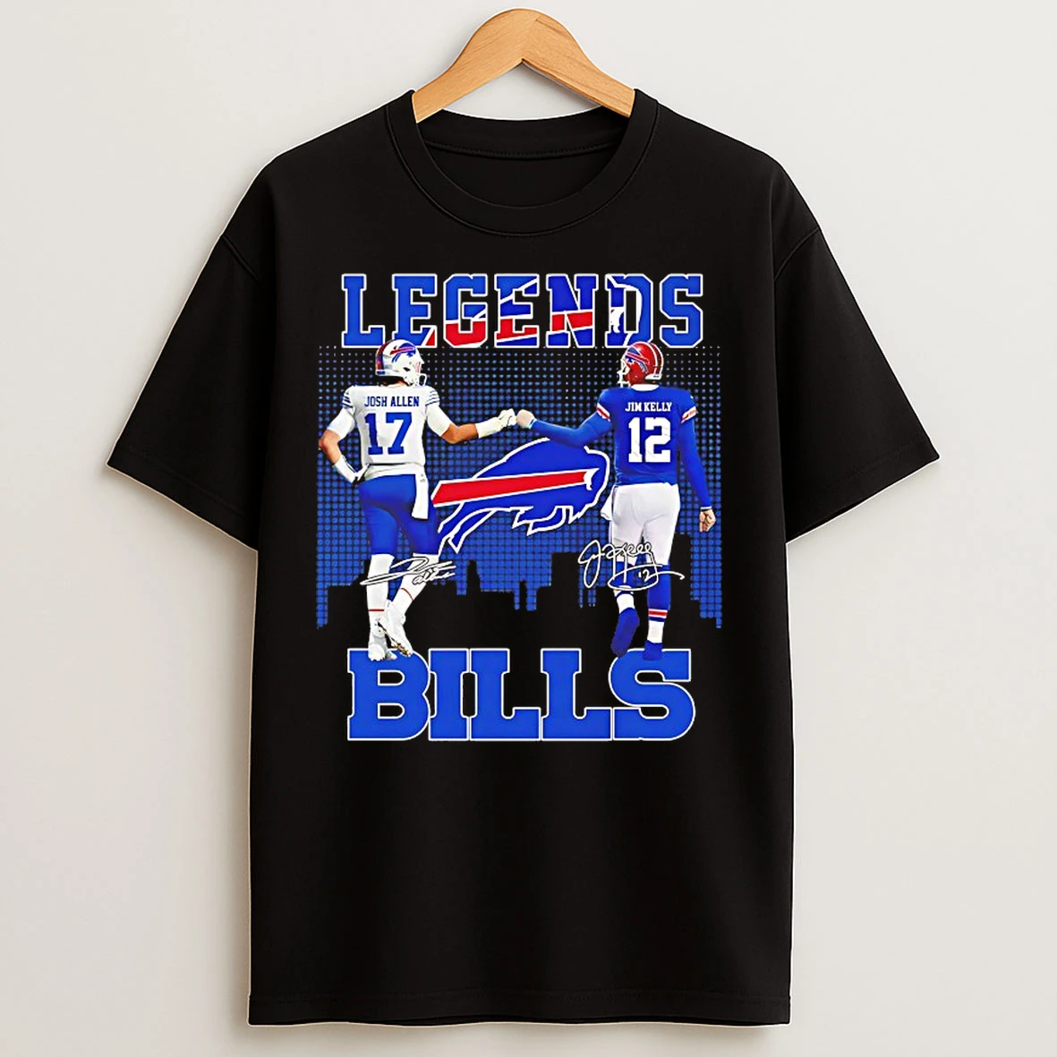 Classic Josh Allen And Jim Kelly Buffalo Bills Legends T Shirts
