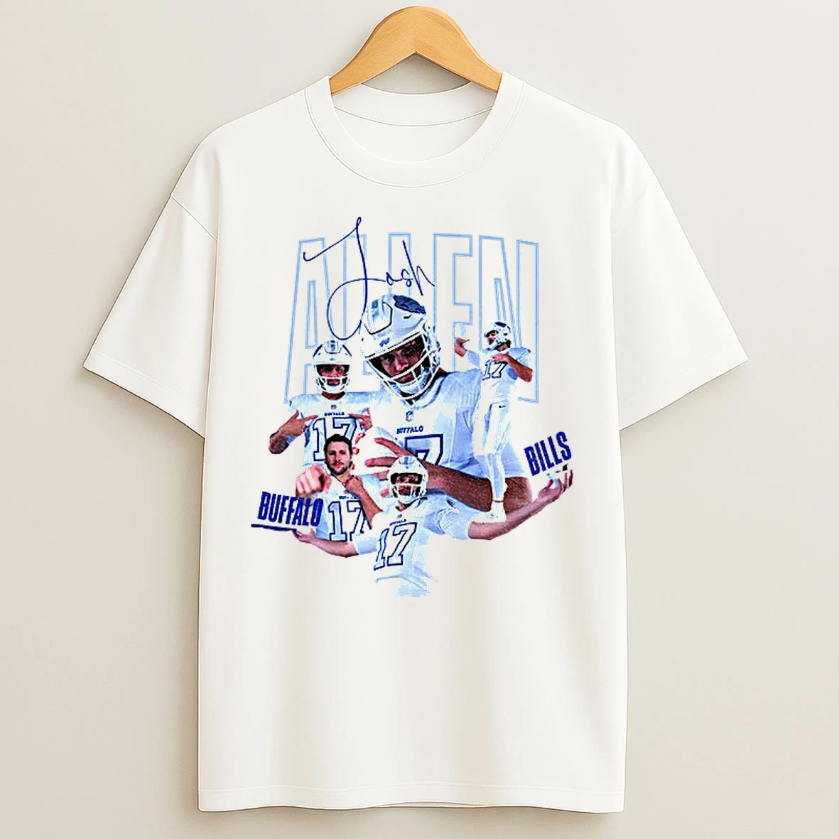 Classic Josh Allen Buffalo Bills Football Nfl Signature Graphic T Shirts