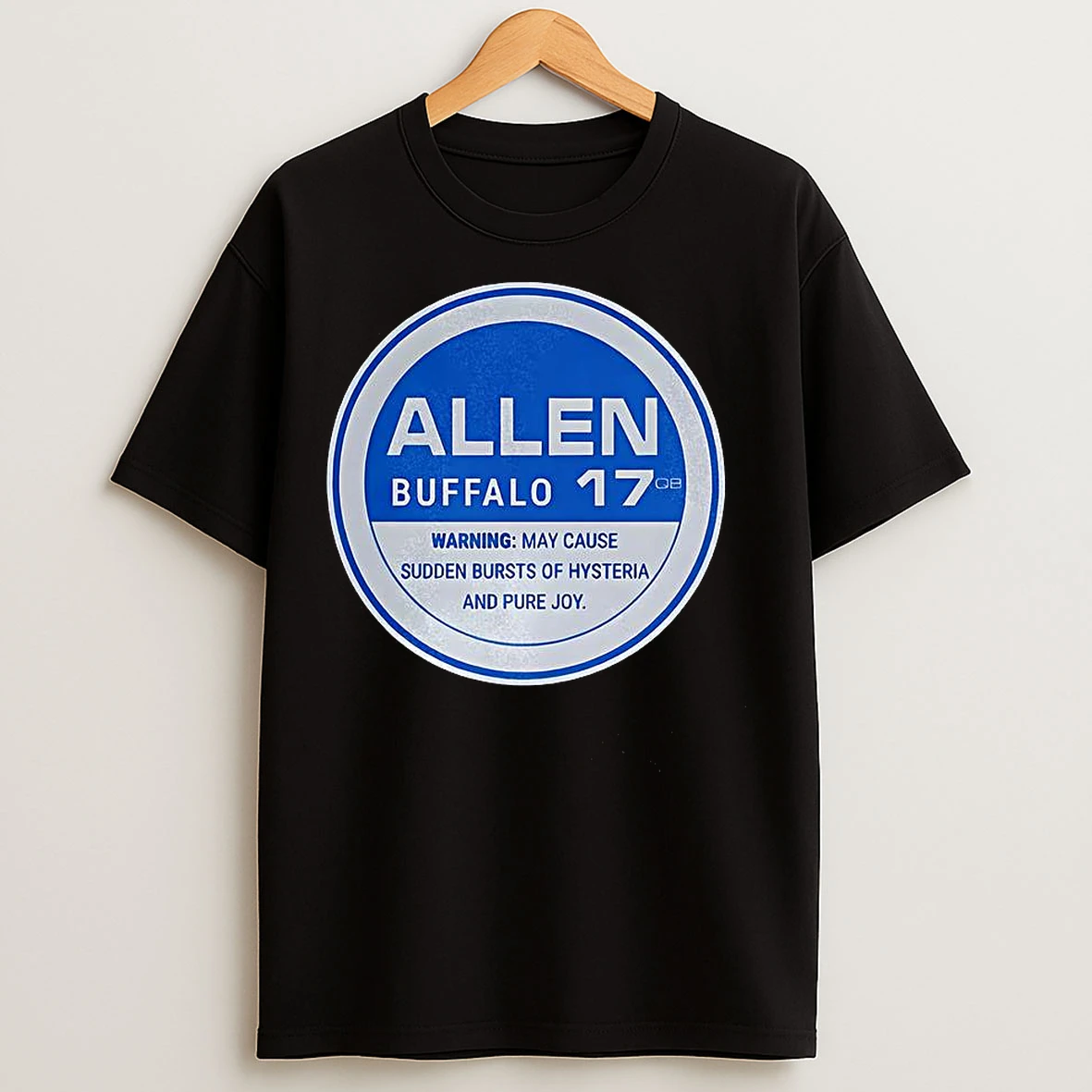 Classic Josh Allen Buffalo Bills Football 17 Hysteria And Pure Joy Logo T Shirts