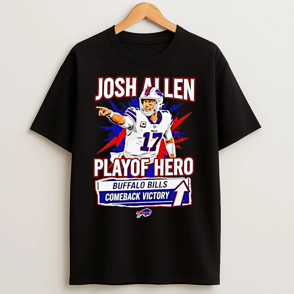 Classic Josh Allen Playoff Hero Buffalo Bills Comeback Victory T Shirts