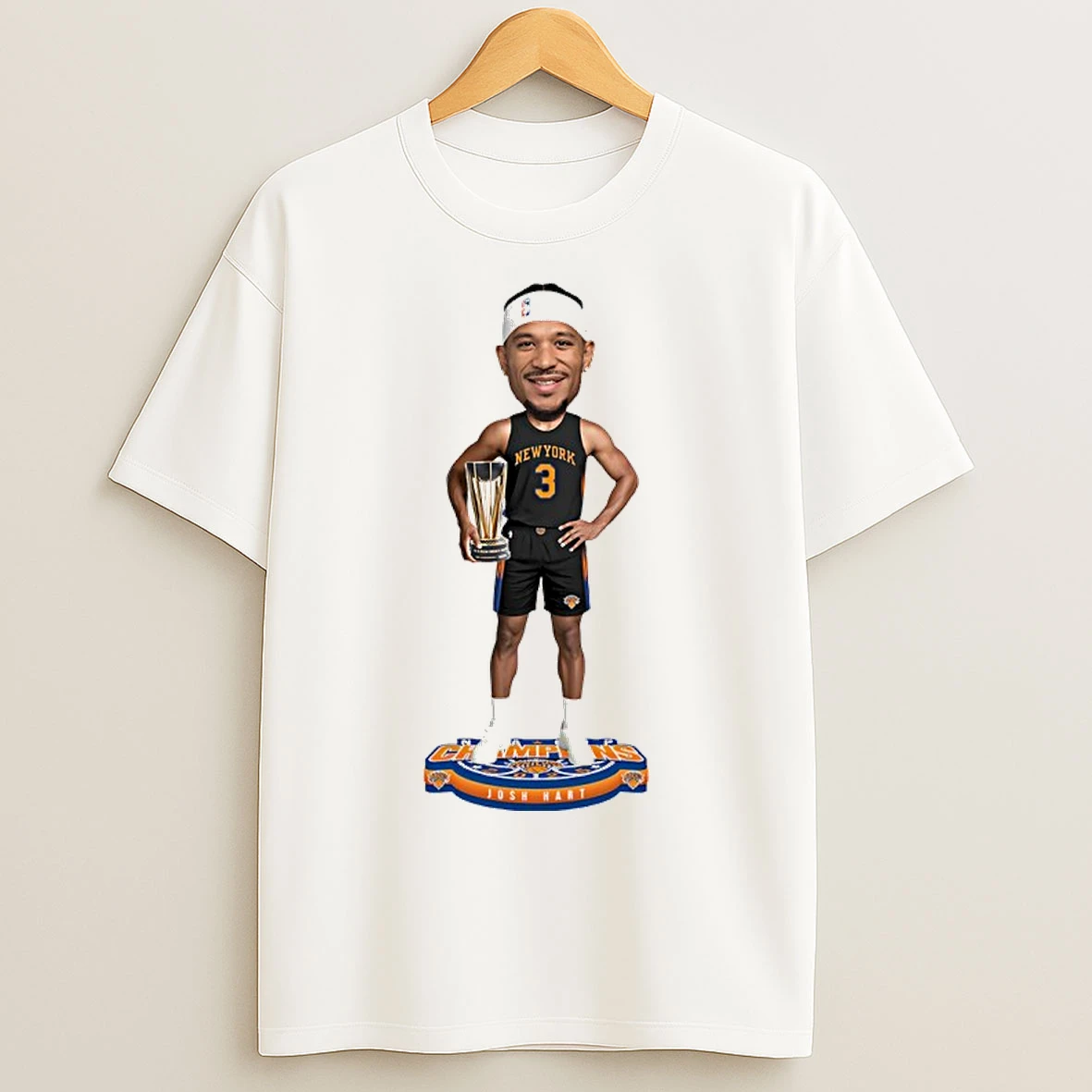 Classic Josh Hart New York Knicks Nba Cup Champions Caricature T Shirts
