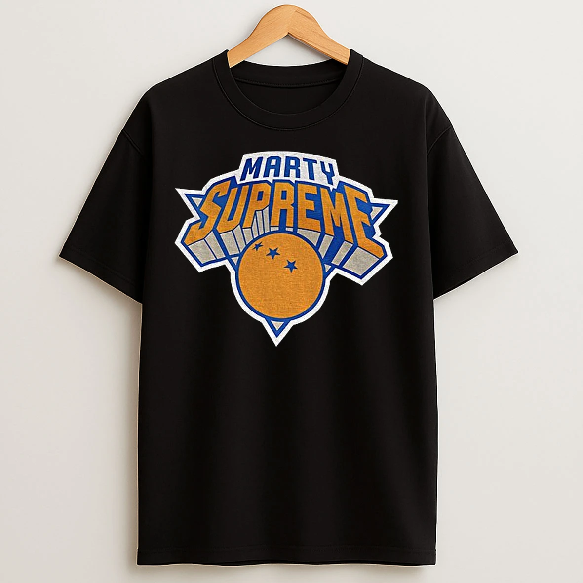 Classic Josh Hart Wearing Marty Supreme New York Knicks Parody Logo T Shirts