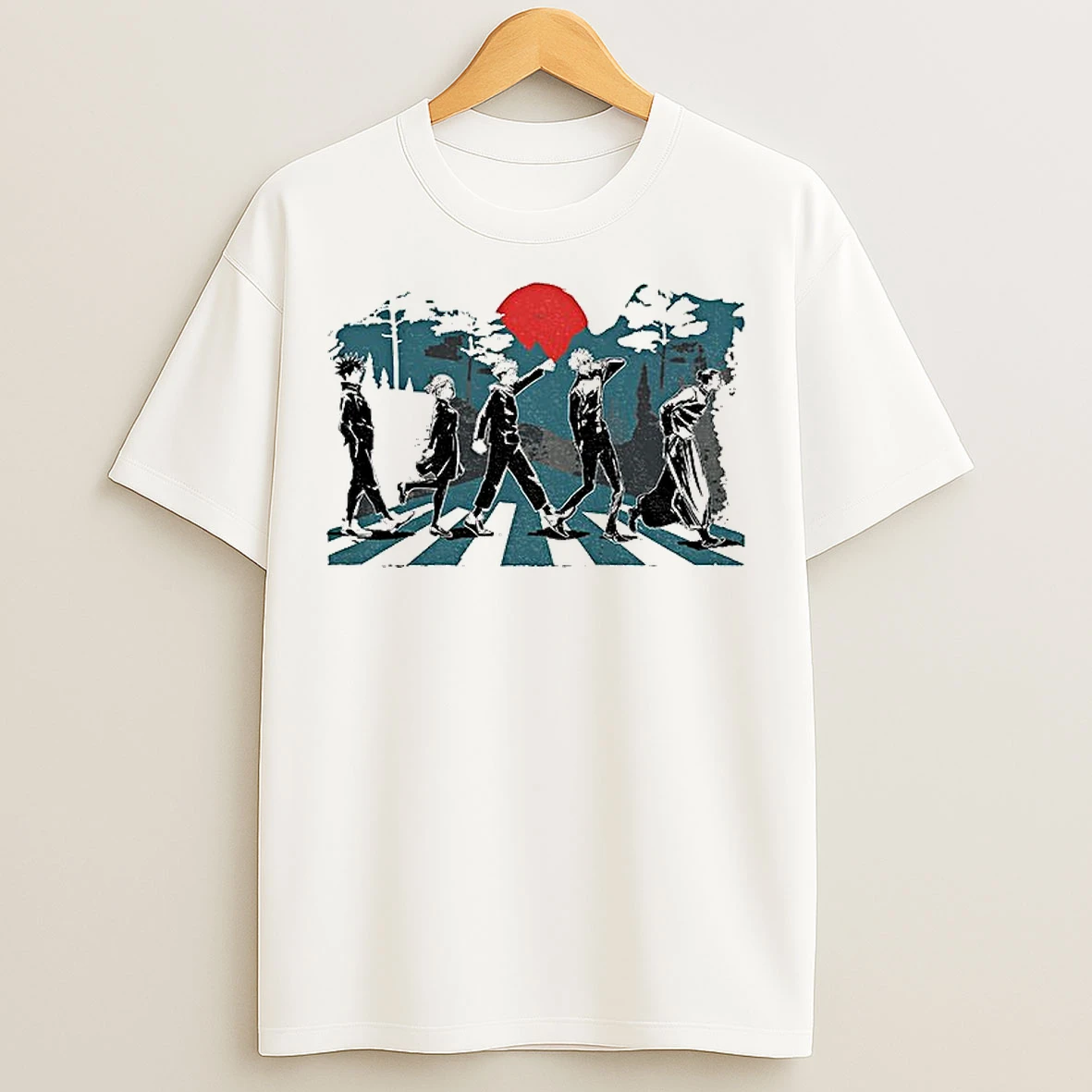 Classic Jujutsu Kaisen Abbey Road Jjk Anime Gojo Friends T Shirts