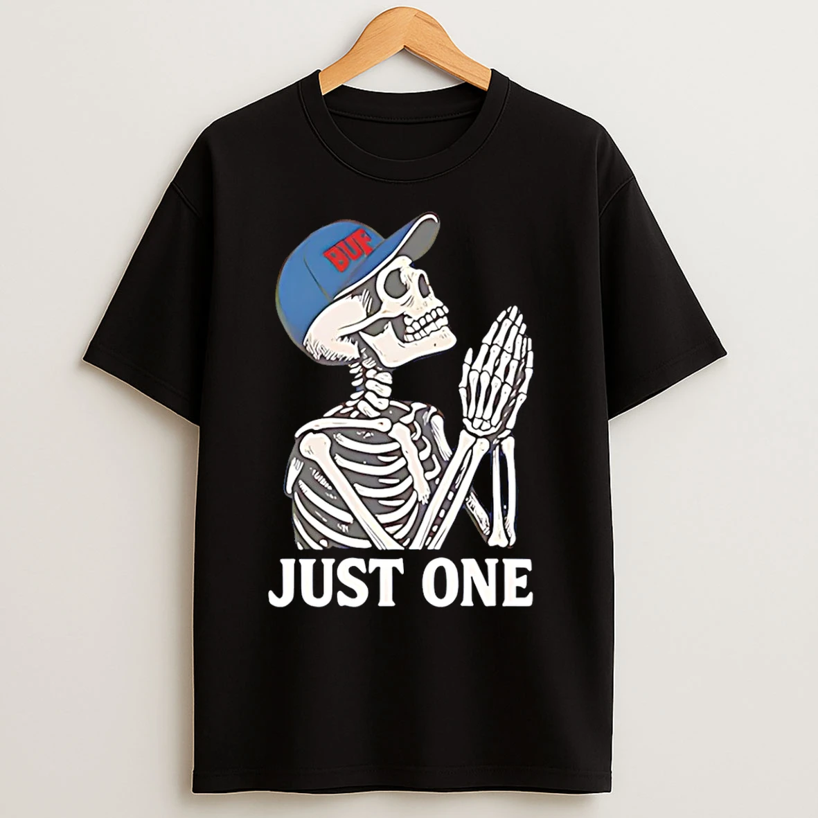 Classic Just One Buffalo Bills Super Bowl Wish Skeleton T Shirts