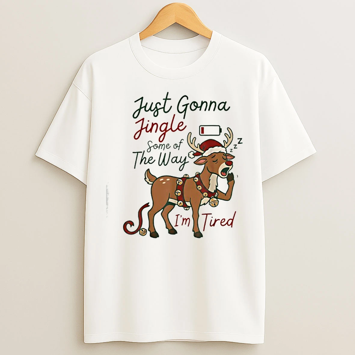 Classic Just Gonna Jingle Some Of The Way Im Tired Reindeer Christmas T Shirts