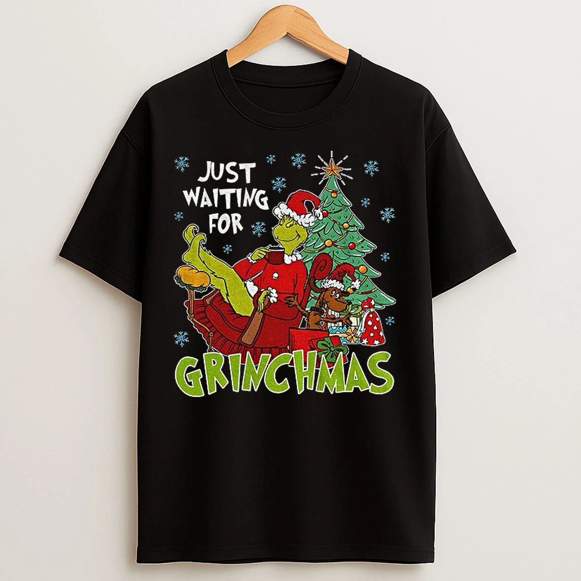 Classic Just Waiting For Grinchmas The Grinch Christmas T Shirts