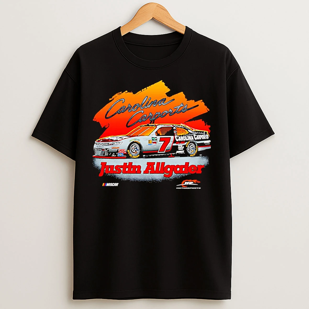 Classic Justin Allgaier Jr Carolina Carports Car Graphic T Shirts