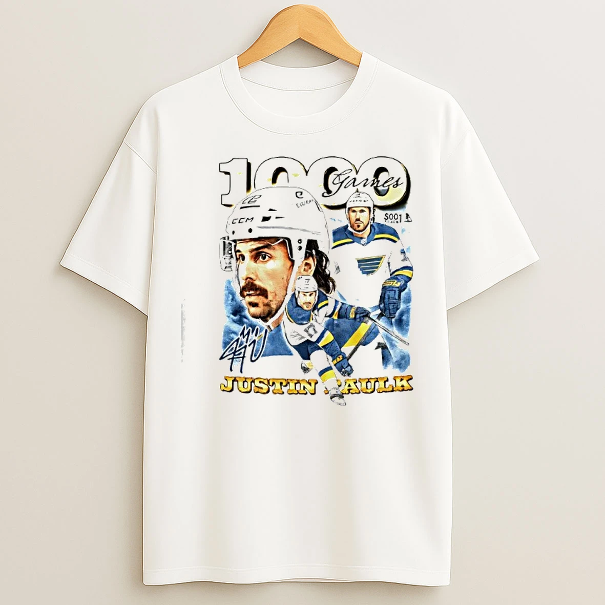 Classic Justin Faulk Reaching A Milestone Of 1000 Nhl Games Played T Shirts