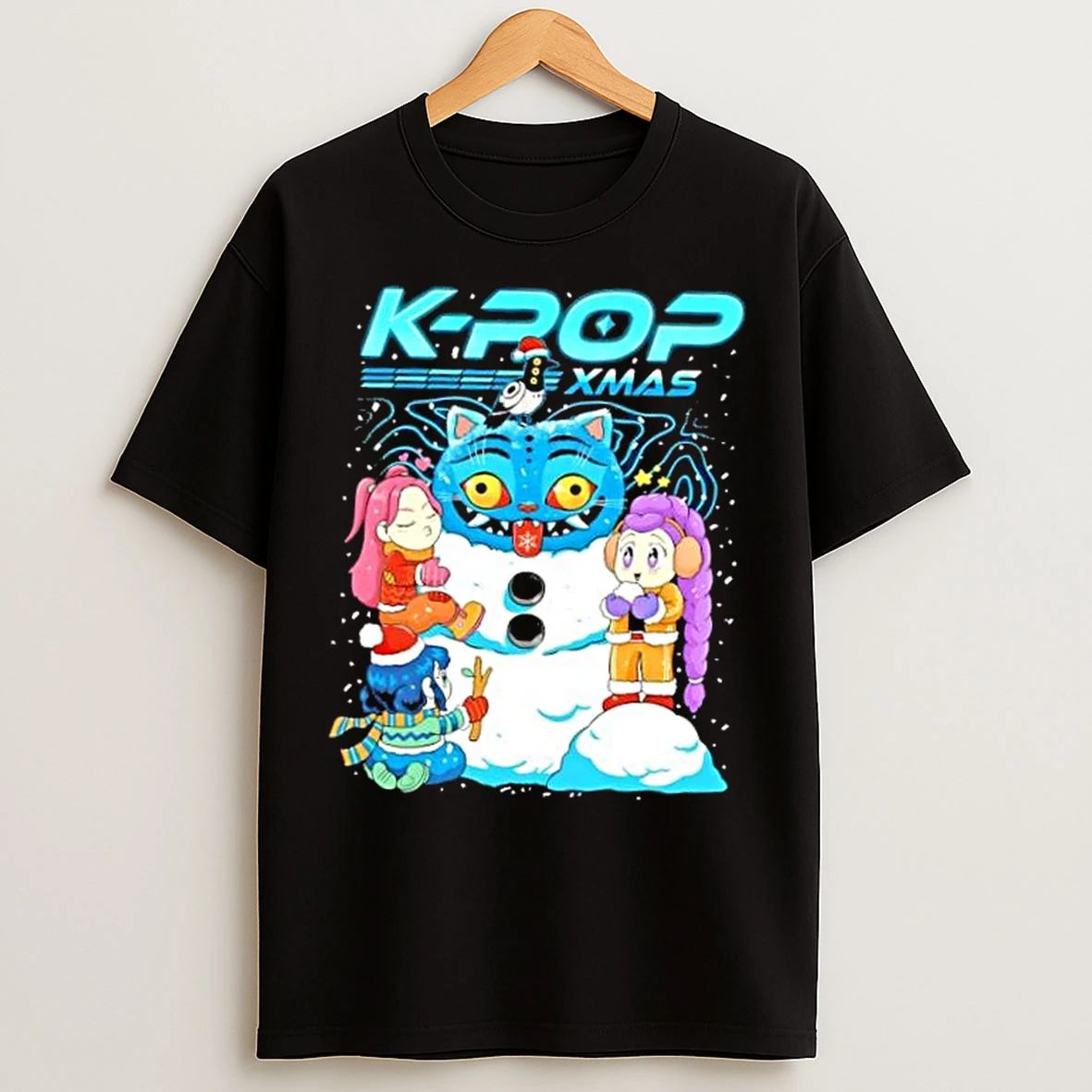 Classic K Pop Xmas Anime Graphic T Shirts