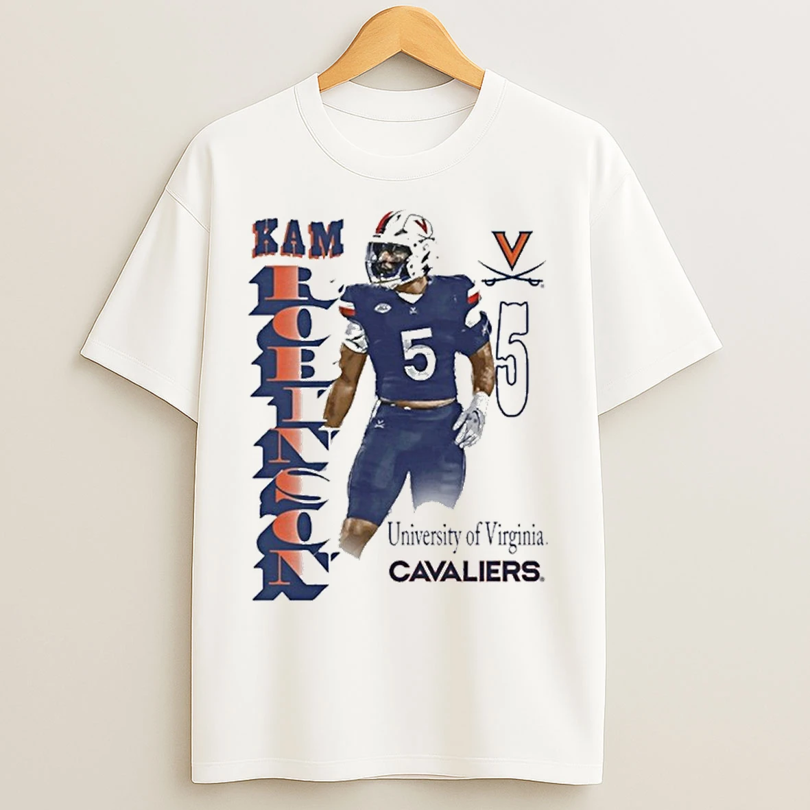 Classic Kam Robinson Portrait Virginia Cavaliers T Shirts