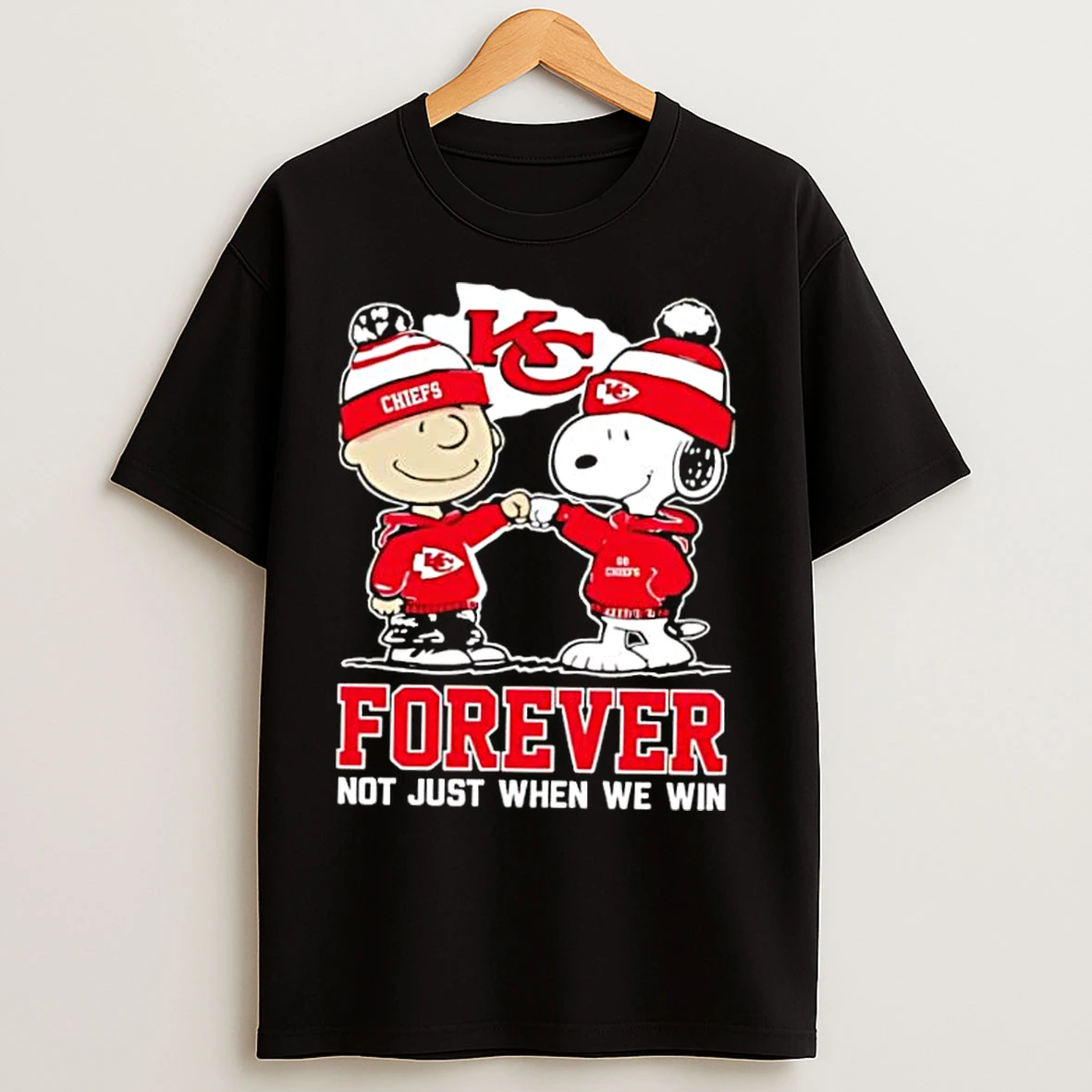 Classic Kansas City Chiefs Charlie Brown And Snoopy Forever Not Just When We Win T Shirts