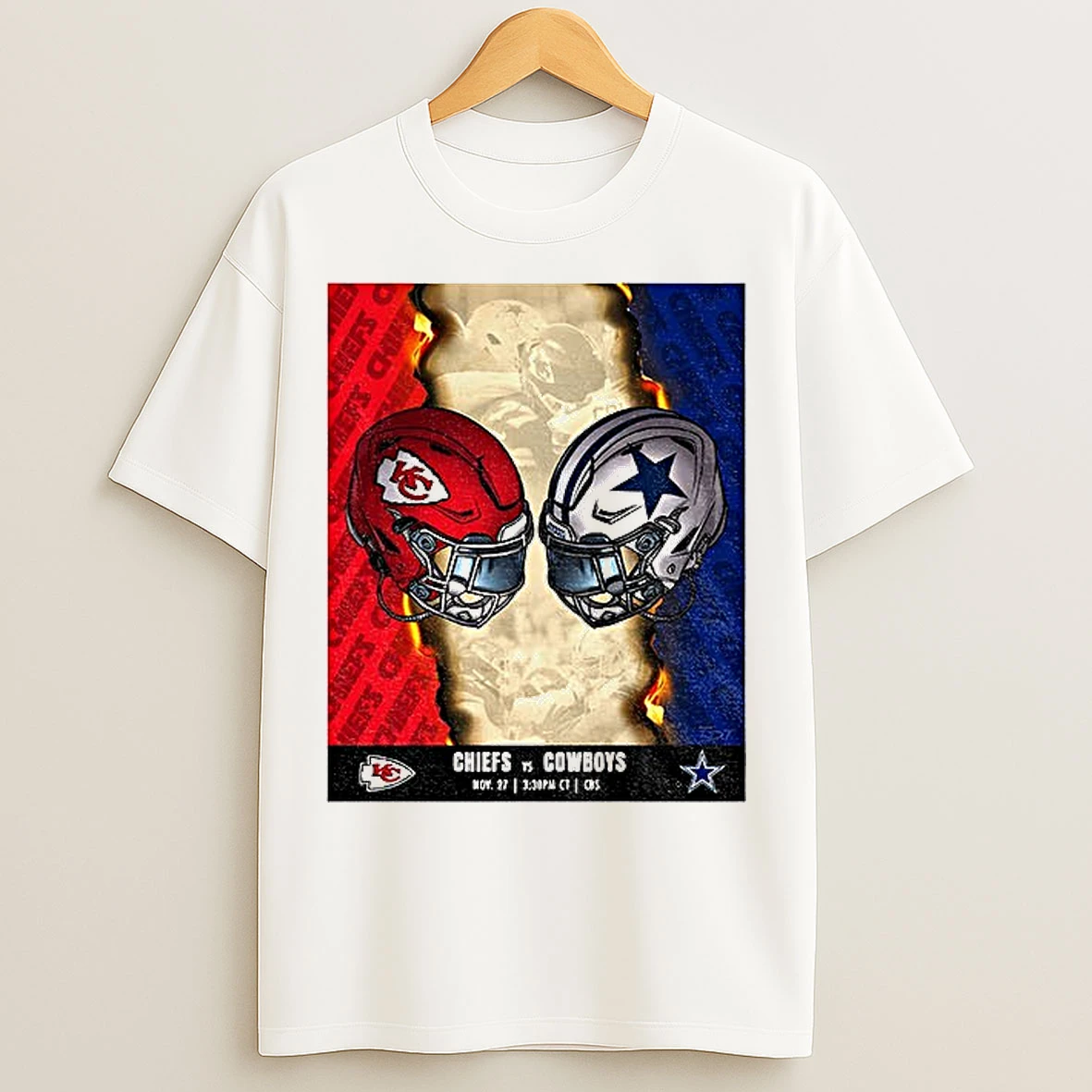 Classic Kansas City Chiefs Vs Dallas Cowboys Nfl Game November 27 2025 T Shirts
