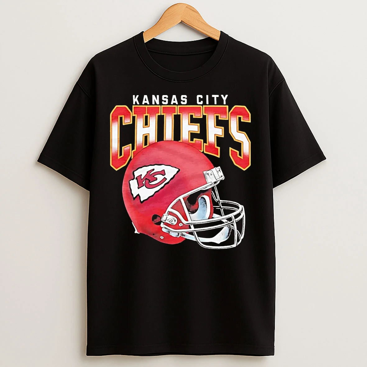 Classic Kansas City Chiefs Gradient Helmet T Shirts