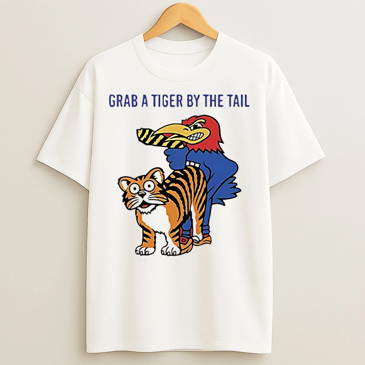 Classic Kansas Jayhawks Vs Missouri Tigers Grab A Tiger By The Tail T Shirts