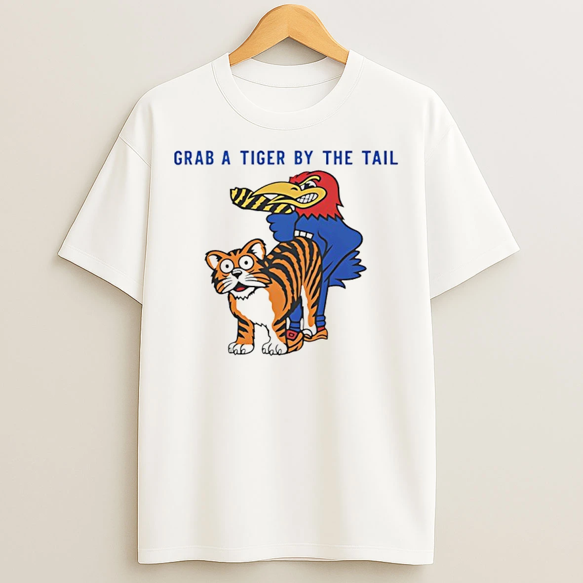 Classic Kansas Vs Missouri Rivalry Grab A Tiger By The Tail T Shirts