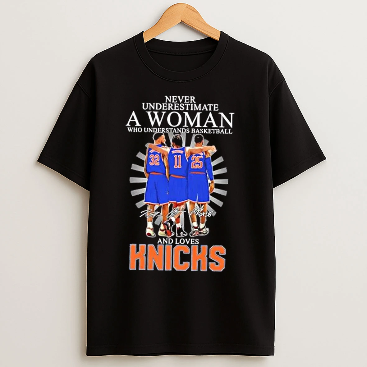 Classic Karl Anthonytowns Jalen Brunson Mikal Bridges A Woman Who Understands Basketball And Loves New York Knicks T Shirts