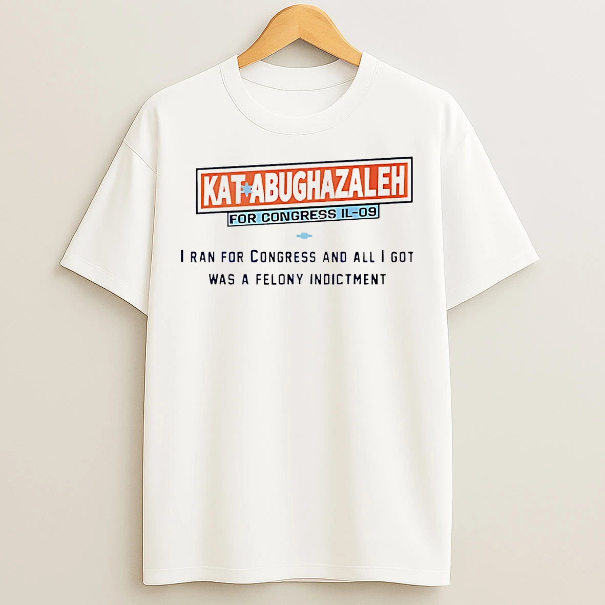Classic Kat Abughazaleh For Congress Il 09 I Ran For Congress And All I Got Was A Felony Indictment T Shirts