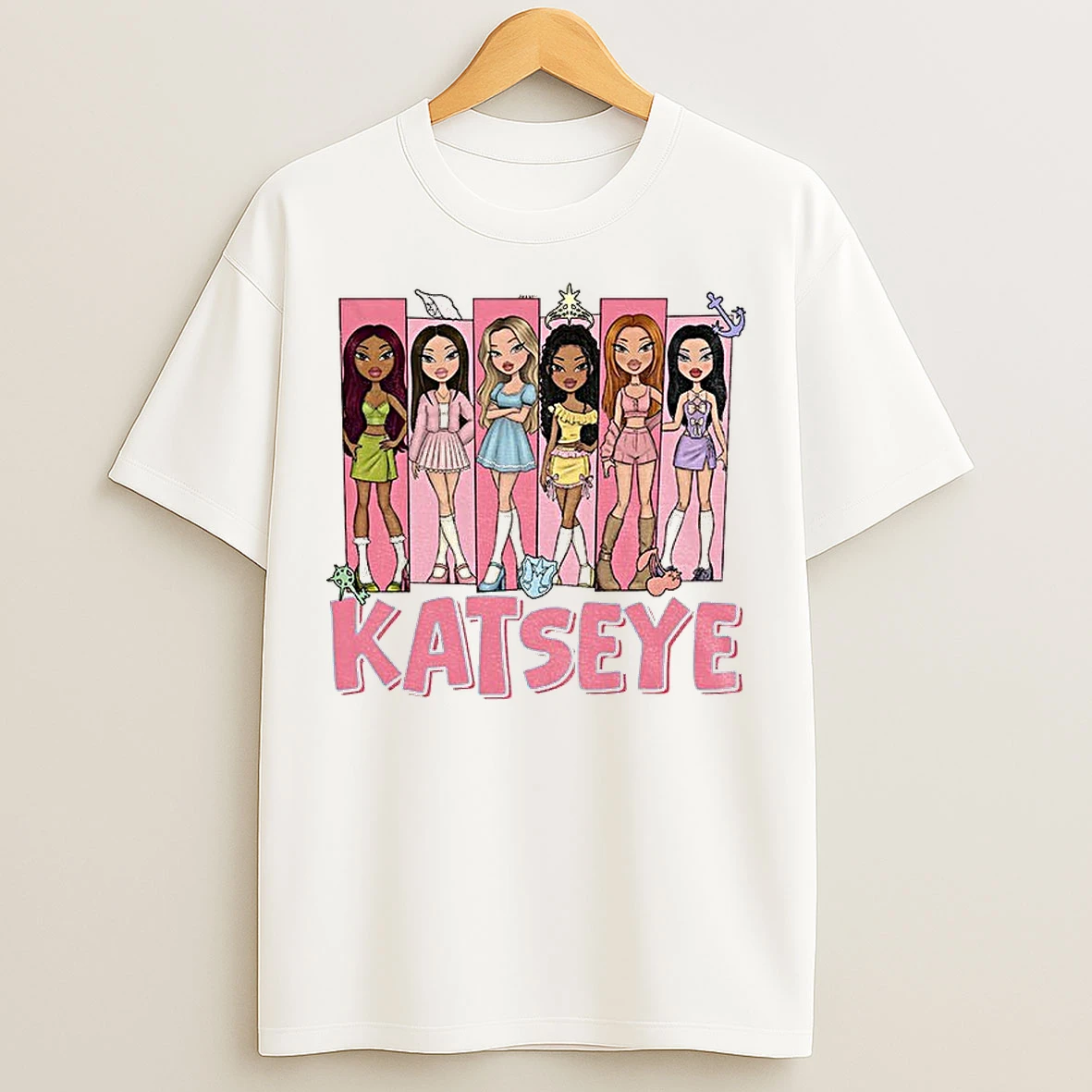 Classic Kats Eye Global Girl Group Kpop Music Cartoon T Shirts