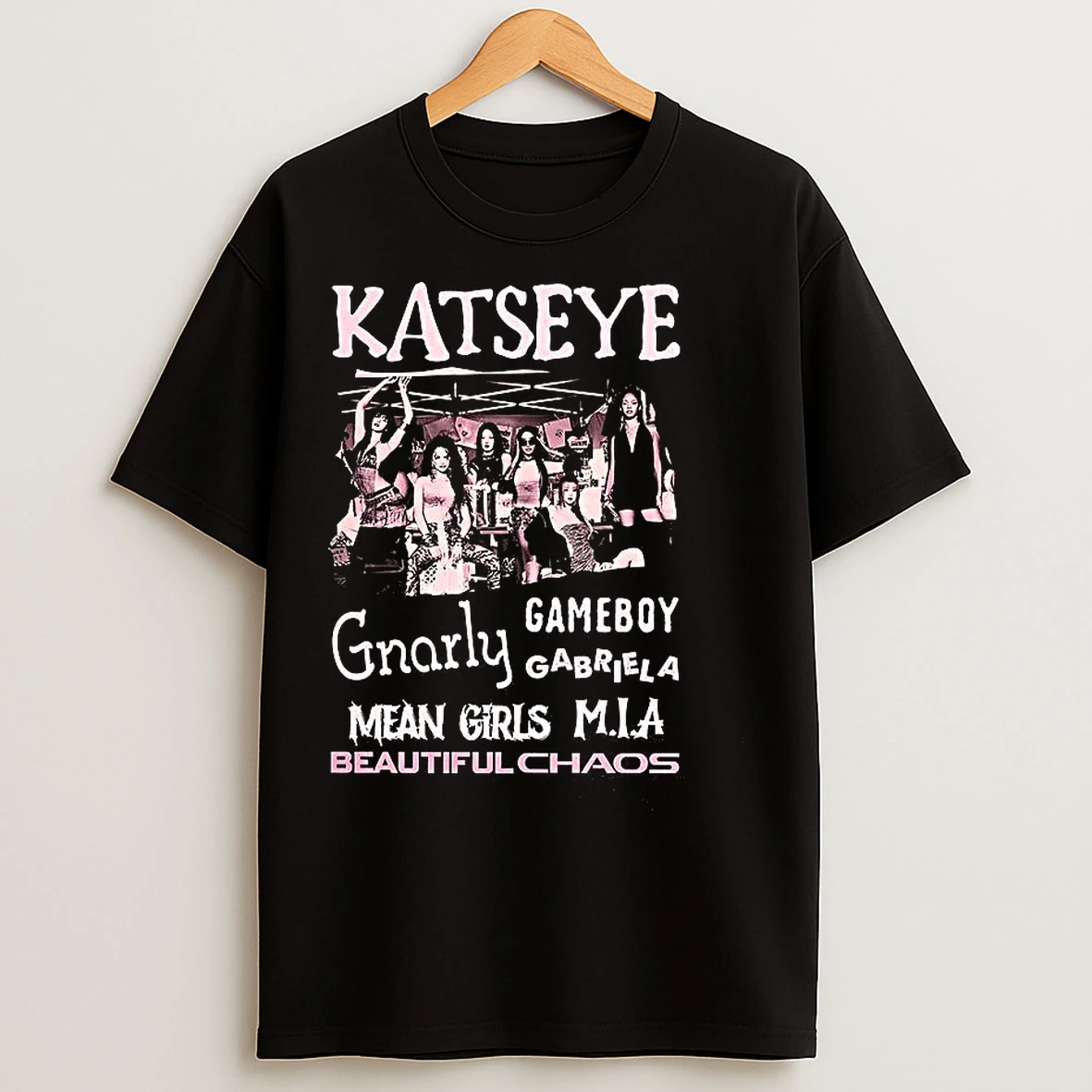 Classic Katseye The Beautiful Chaos Tour Gnarly Gameboy Mean Girls Mia T Shirts
