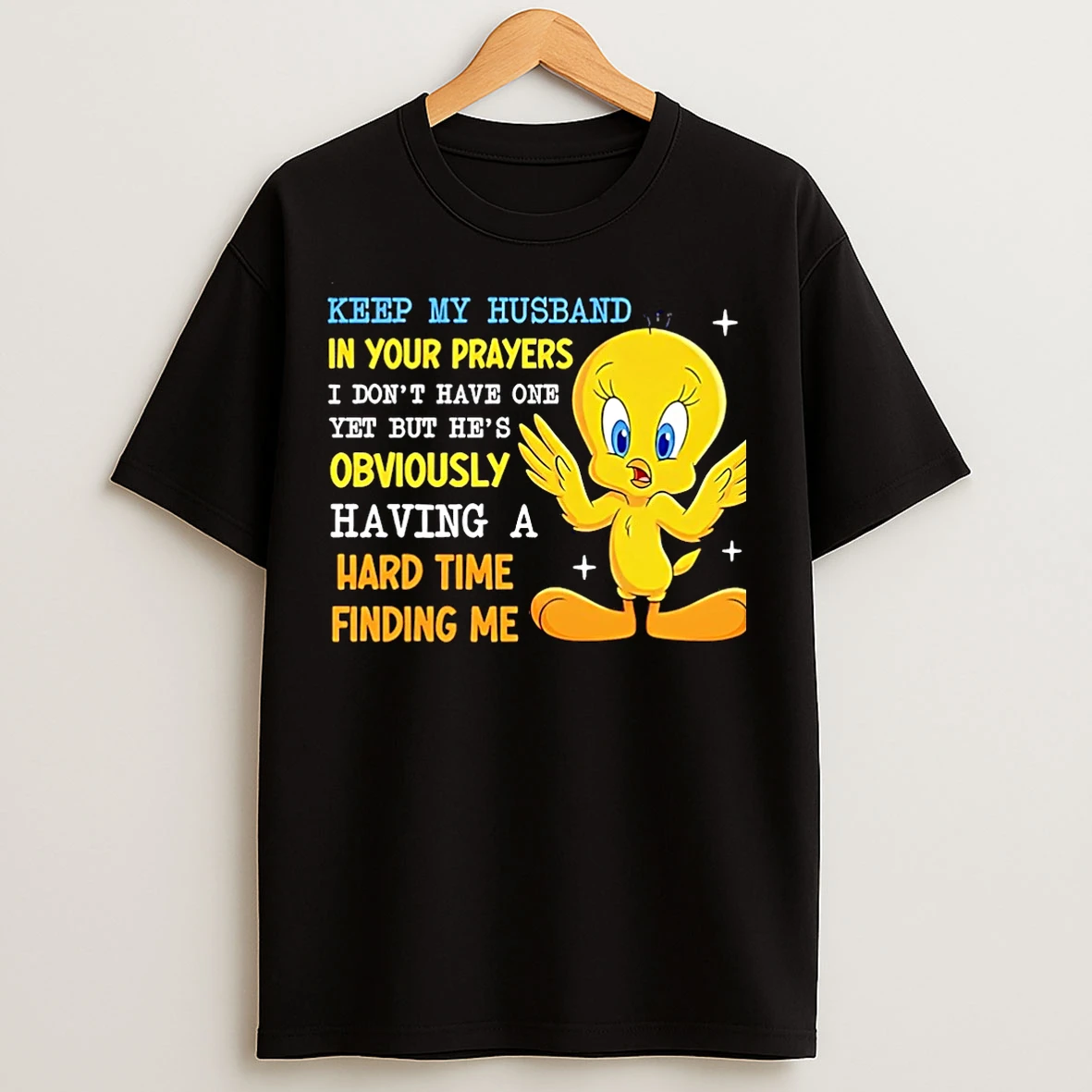 Classic Keep My Husband In Your Prayers I Dont Have One Yet But Hes Obviously Duck Christmas T Shirts