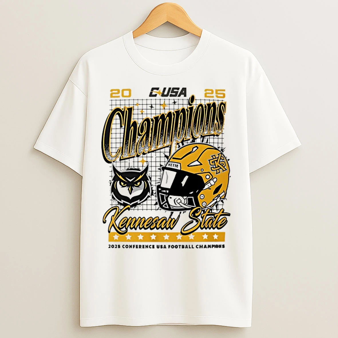 Classic Kennesau State Ksu 2025 Conference Champions Helmet T Shirts