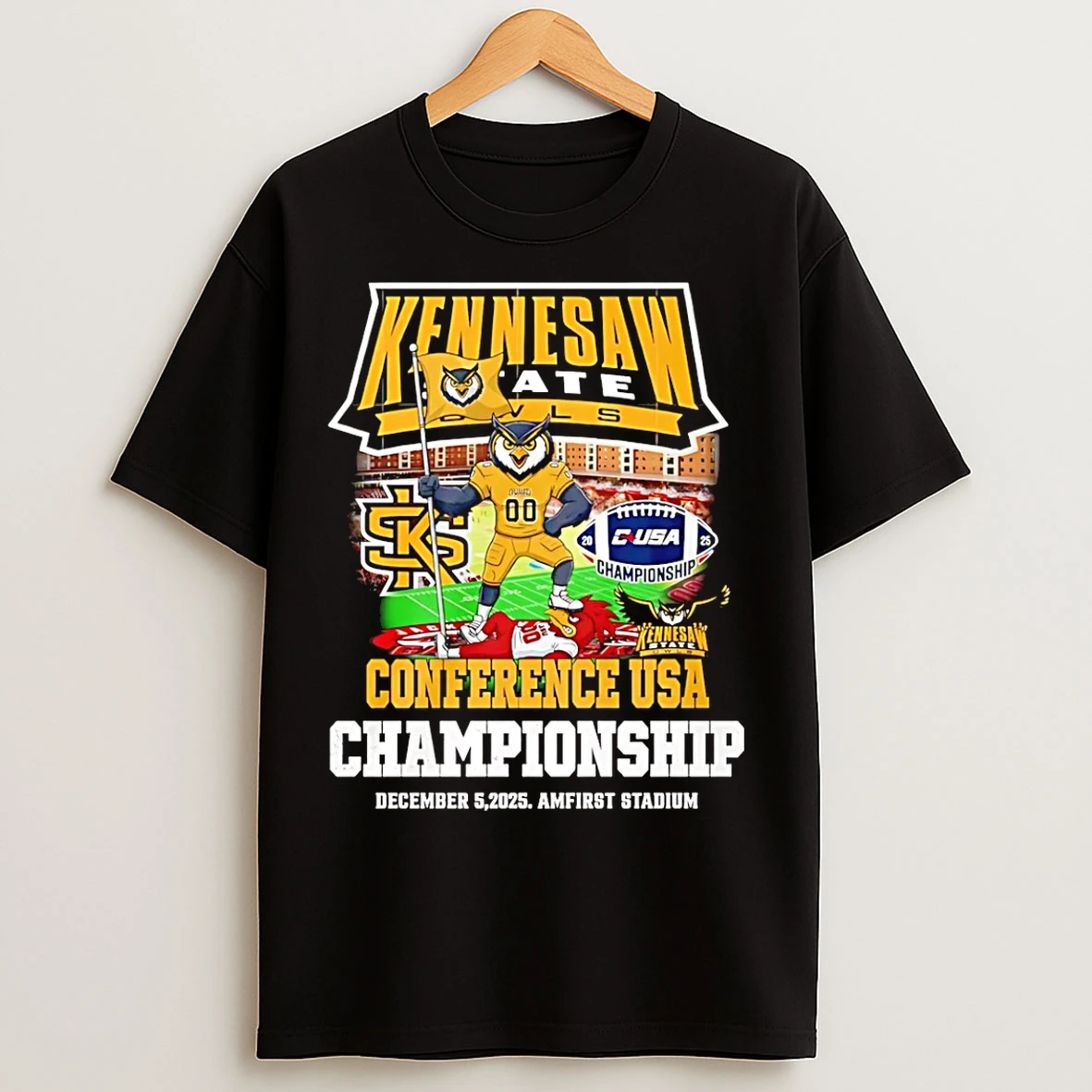 Classic Kennesaw State Devils 2025 Conference Usa Championship Mascot T Shirts