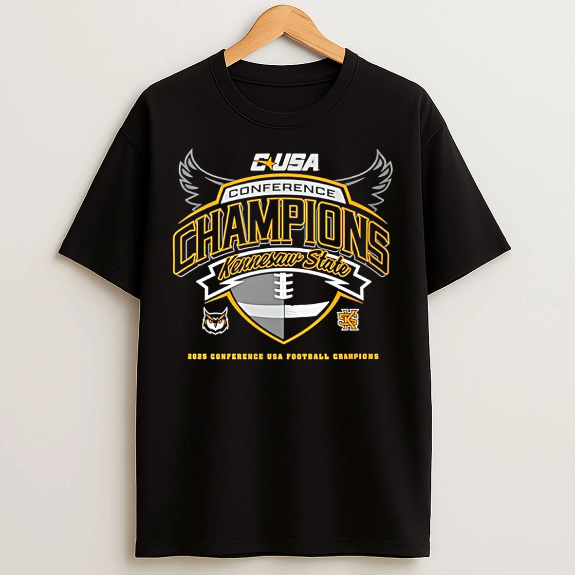Classic Kennesaw State Owls 2025 C Usa Conference Champions T Shirts