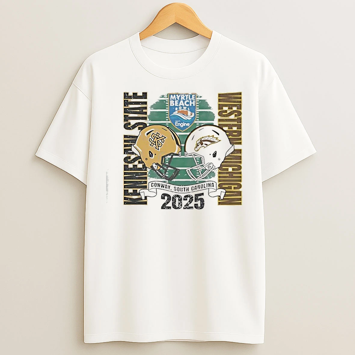 Classic Kennesaw State Owls Vs Western Michigan Broncos Myrtle Beach Bowl 2025 T Shirts