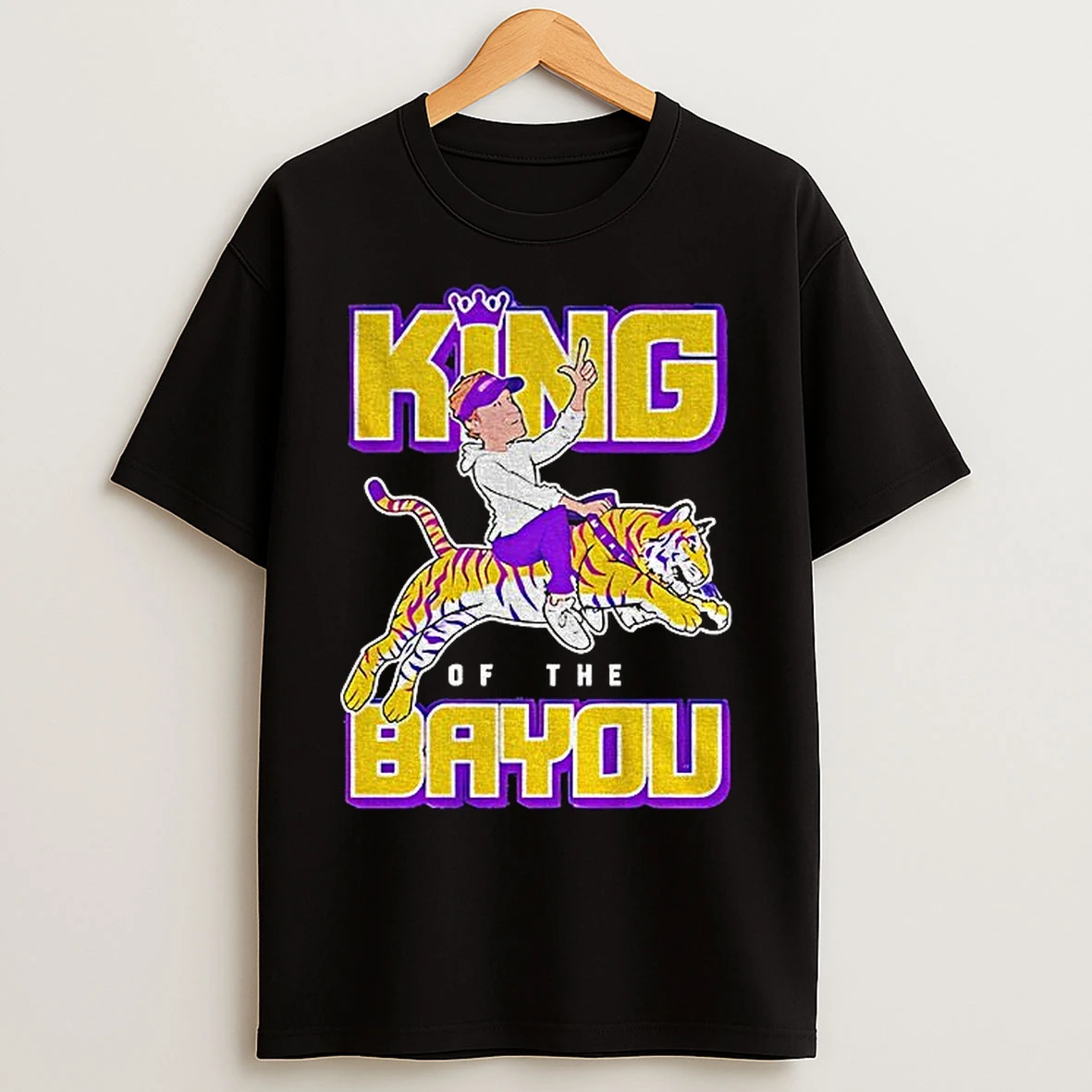 Classic King Of The Bayou Lane Kiffin To Lsu Tigers T Shirts