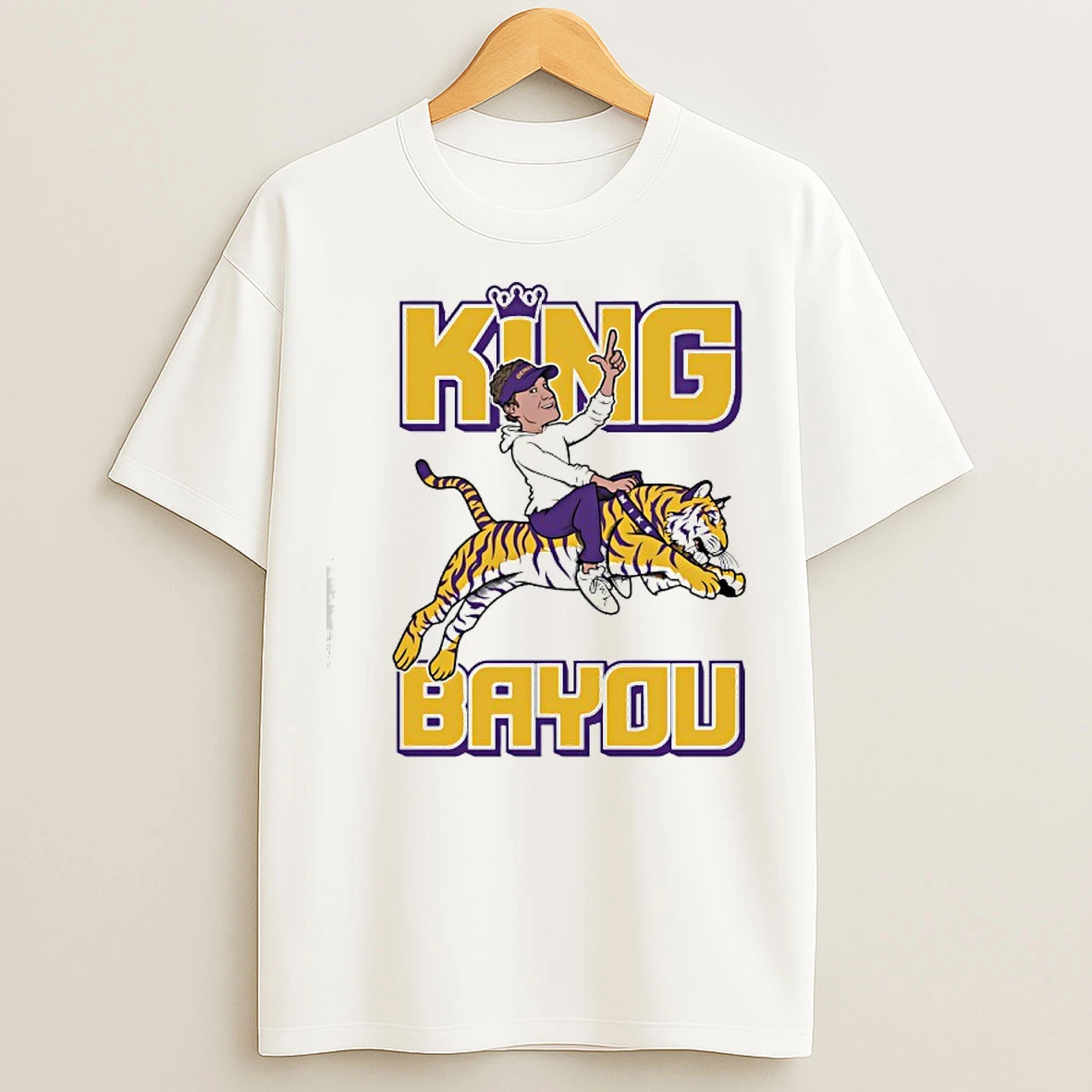 Classic King Of The Bayou Tiger Mascot Player T Shirts