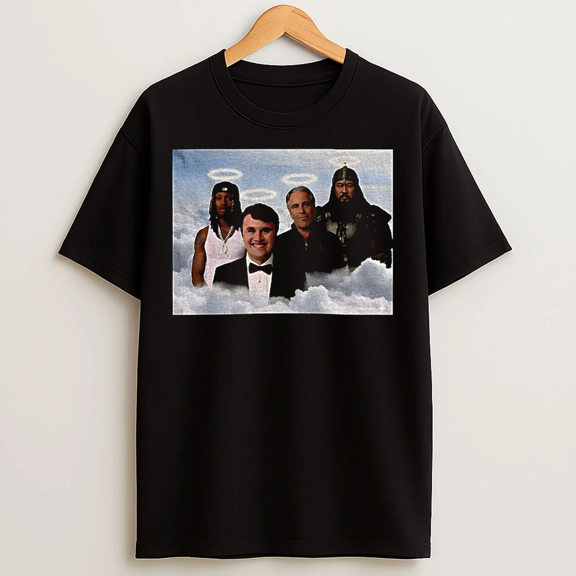 Classic King Von Charlie Kirk Genghis Khan Jeffrey Epstein Legends In Heaven T Shirts
