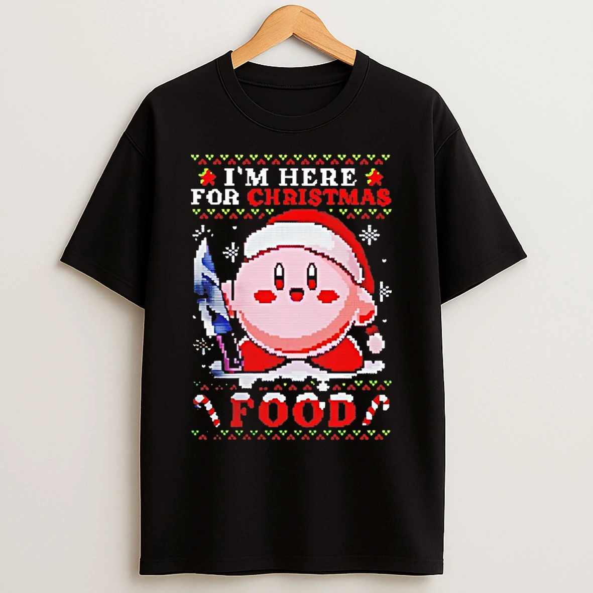 Classic Kirby Im Here For Christmas Food T Shirts