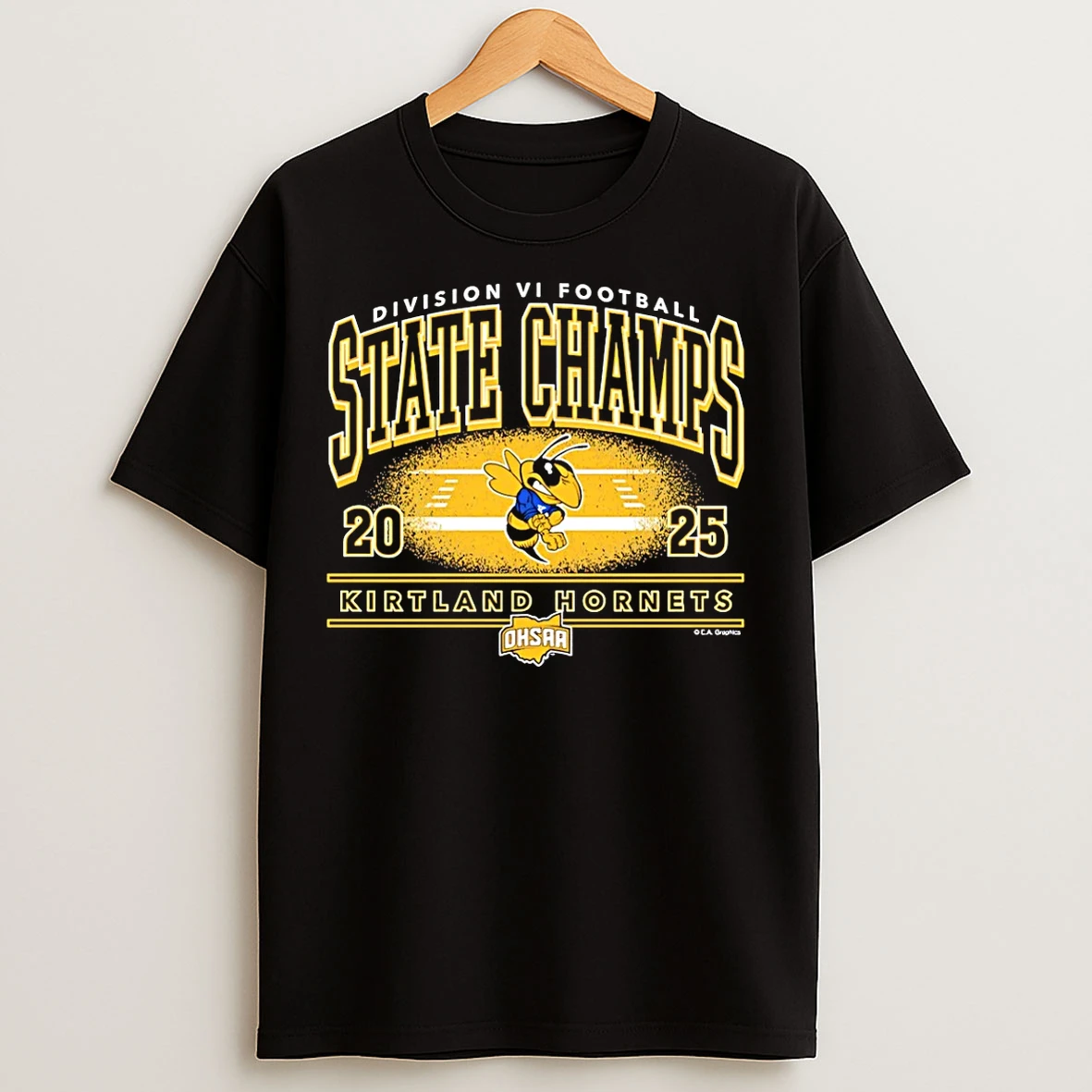 Classic Kirtland Hornets 2025 Ohsaa Football D6 State Champions T Shirts