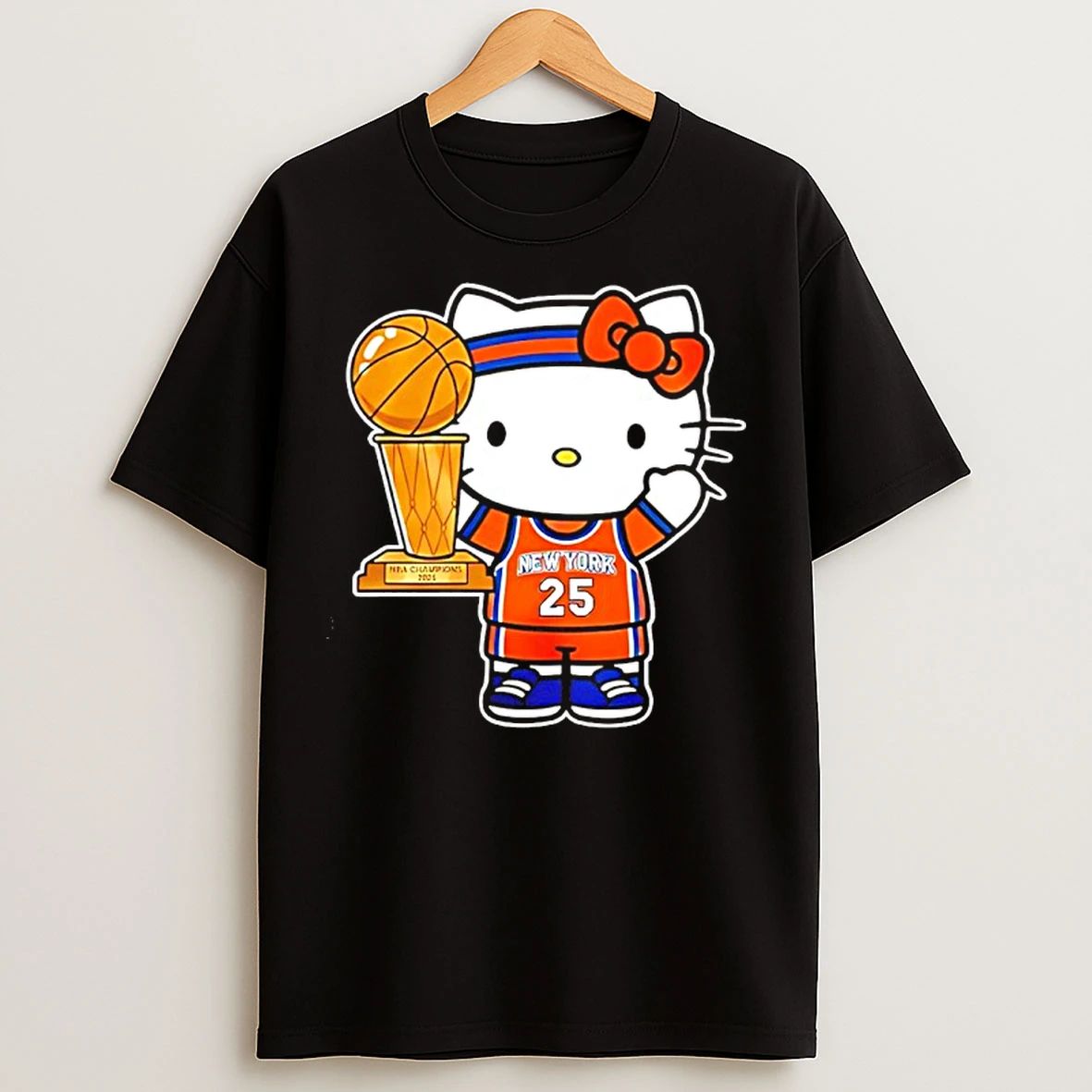 Classic Kitty X New York Knicks 2025 Nba Cup Champions T Shirts