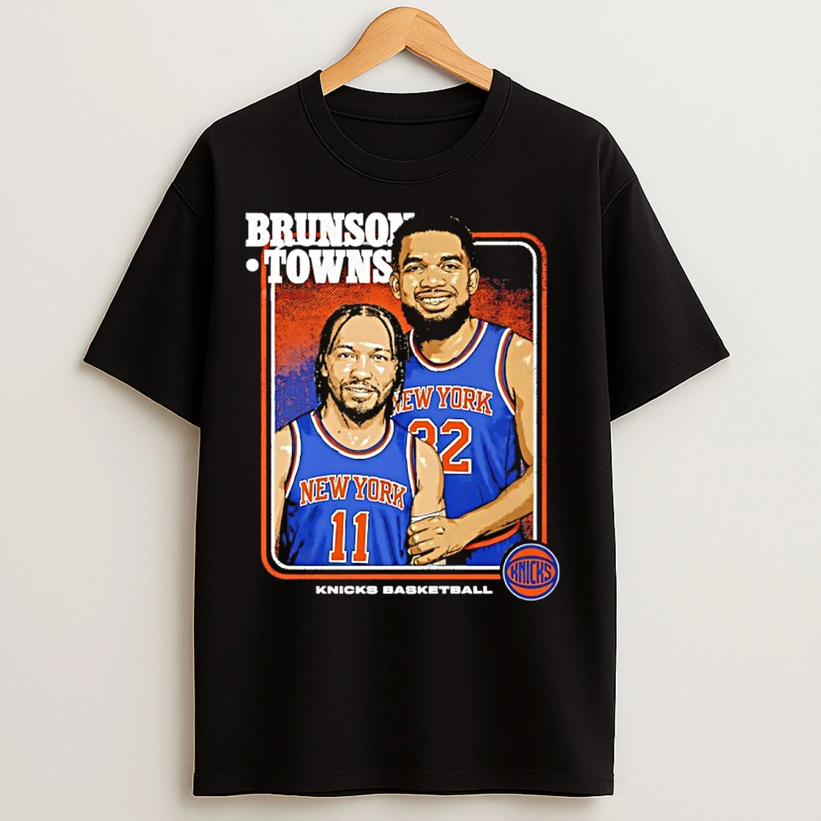 Classic Knicks Step Brothers Jalen Brunson And Karl Anthony Towns T Shirts