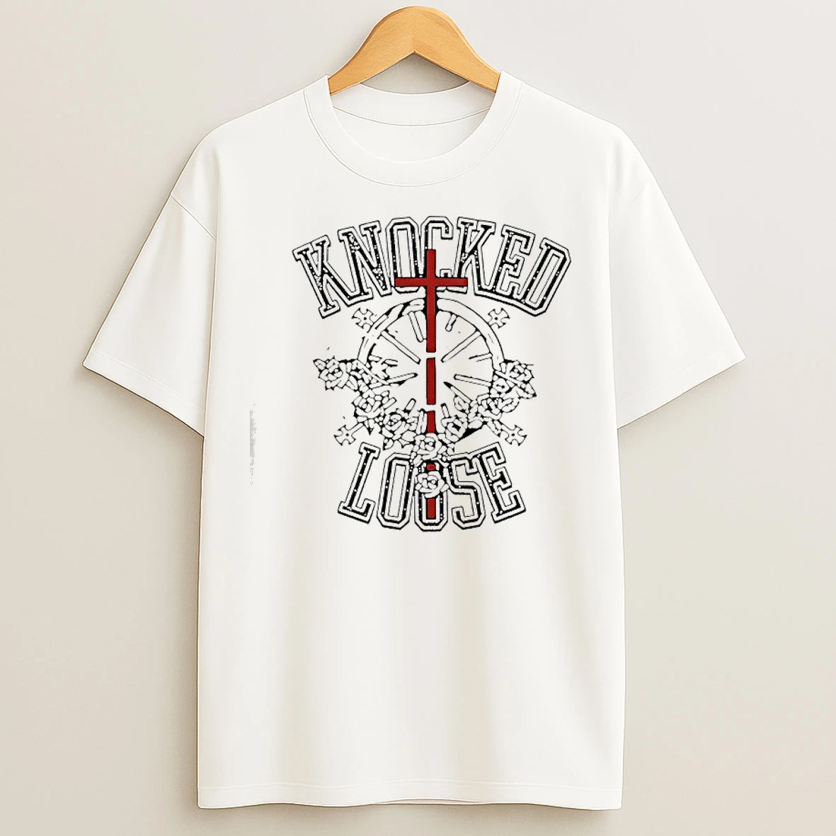 Classic Knocked Loose Otak Ash Red Cross T Shirts