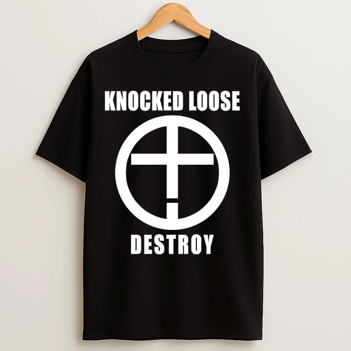 Classic Knocked Loose Destroy Cross Circle T Shirts