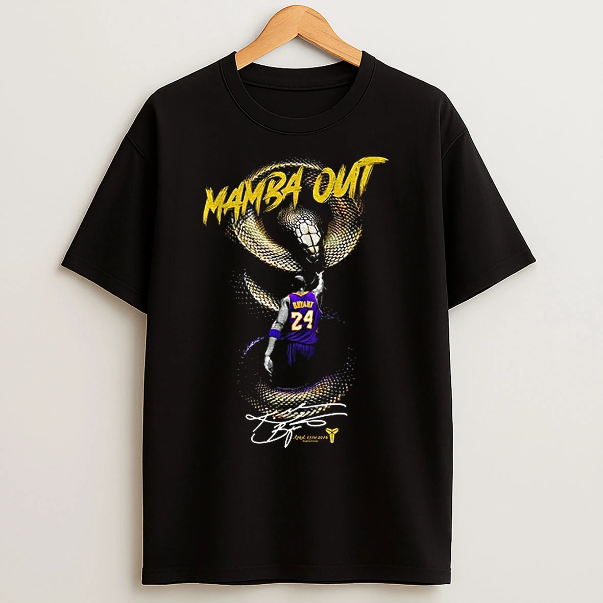 Classic Kobe Bryant Nba Art La Lakers Mamba Out Signature T Shirts