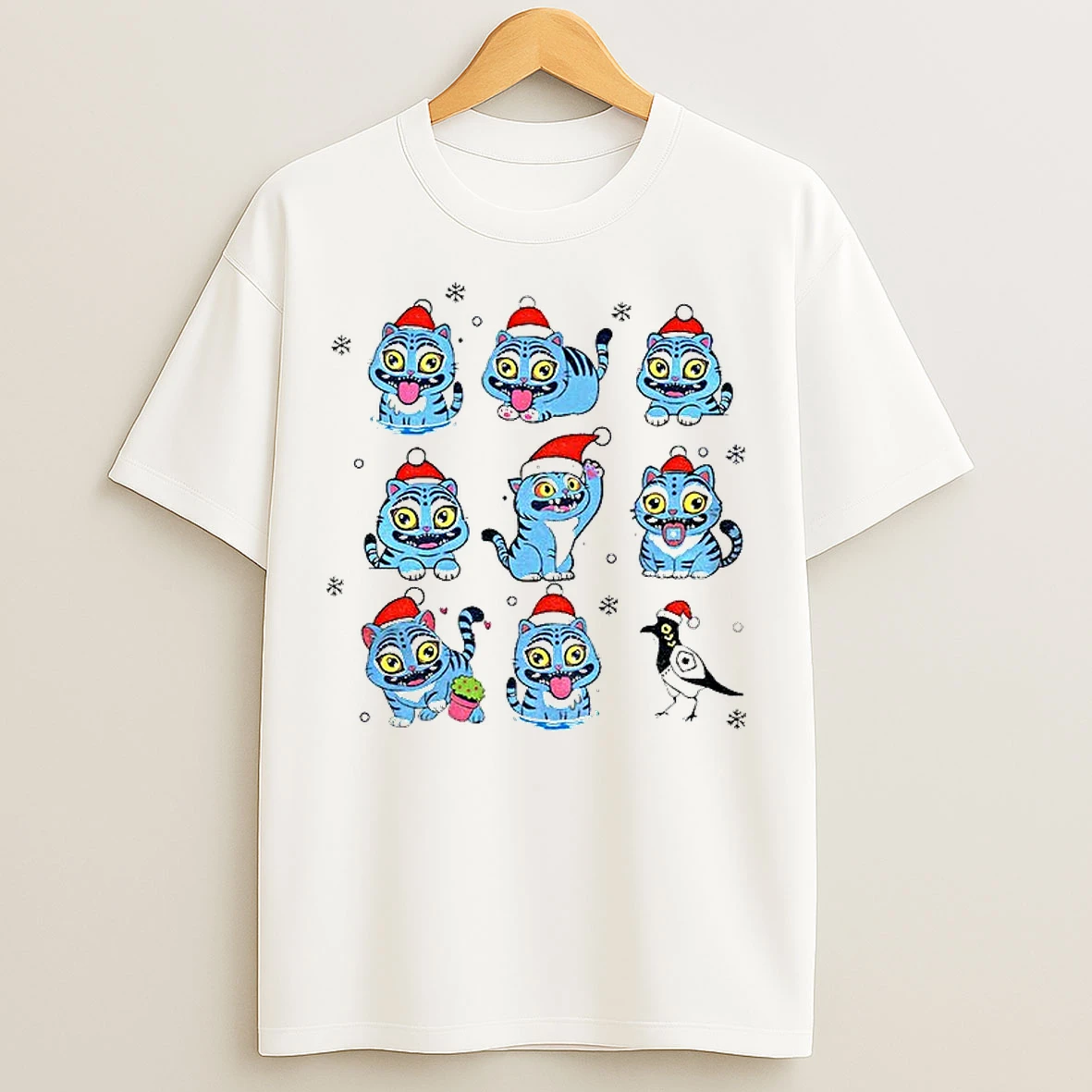 Classic Kpop Demon Hunters Tiger Christmas T Shirts