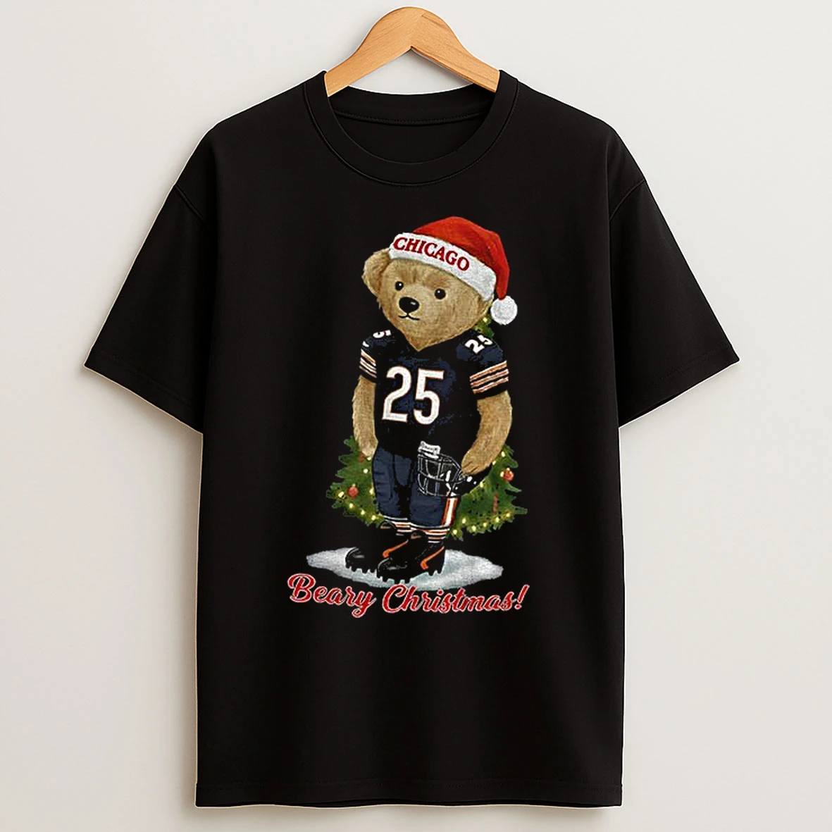 Classic Kyle Monangai Chicago Bears Football Beary Christmas T Shirts