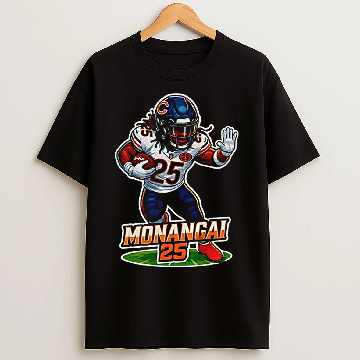 Classic Kyle Monangai Bears Cartoon Caricature Chicago Bears Football T Shirts