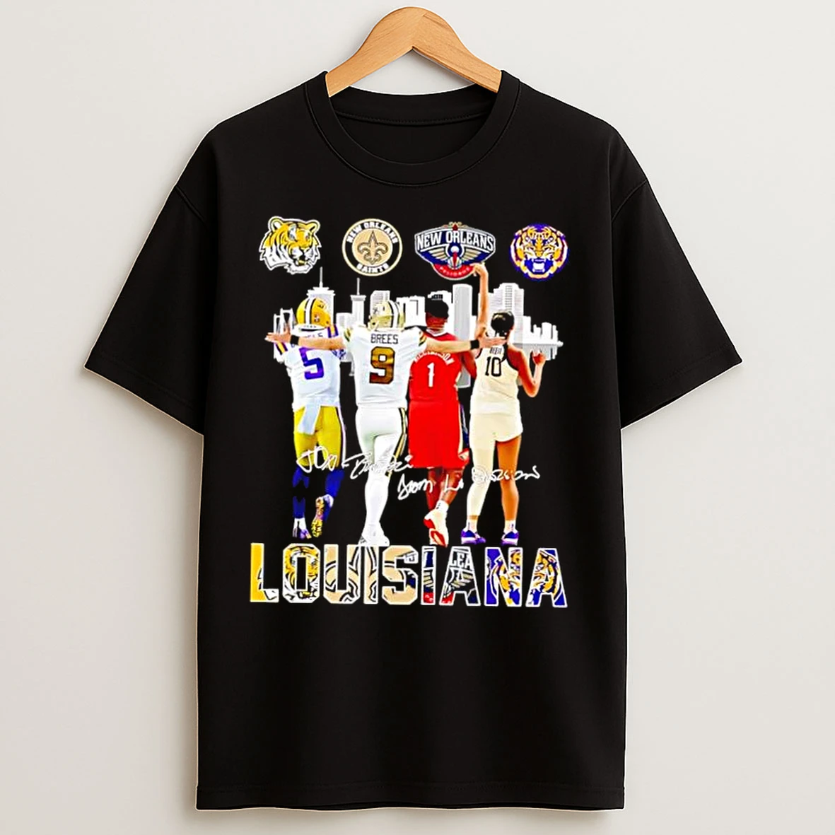 Classic Lsu Tigers New Orleans Saints Pelicans Missouri Tigers Louisiana Team T Shirts