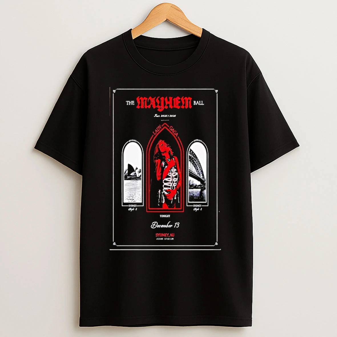 Classic Lady Gaga Dec 13 2025 Sydney Australia T Shirts