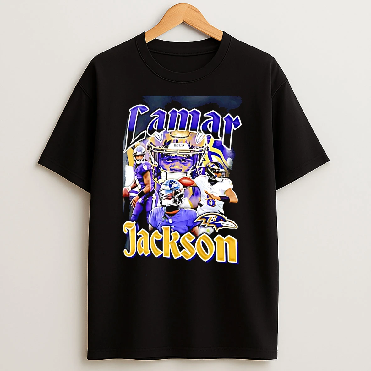 Classic Lamar Jackson Baltimore Ravens Notorious Graphic T Shirts