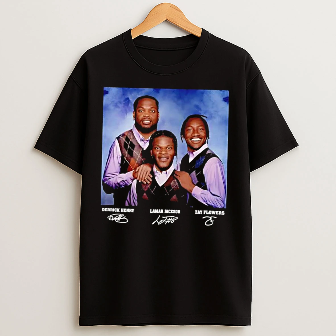 Classic Lamar Jackson Derrick Henry Zay Flowers Football Baltimore Step Brothers T Shirts