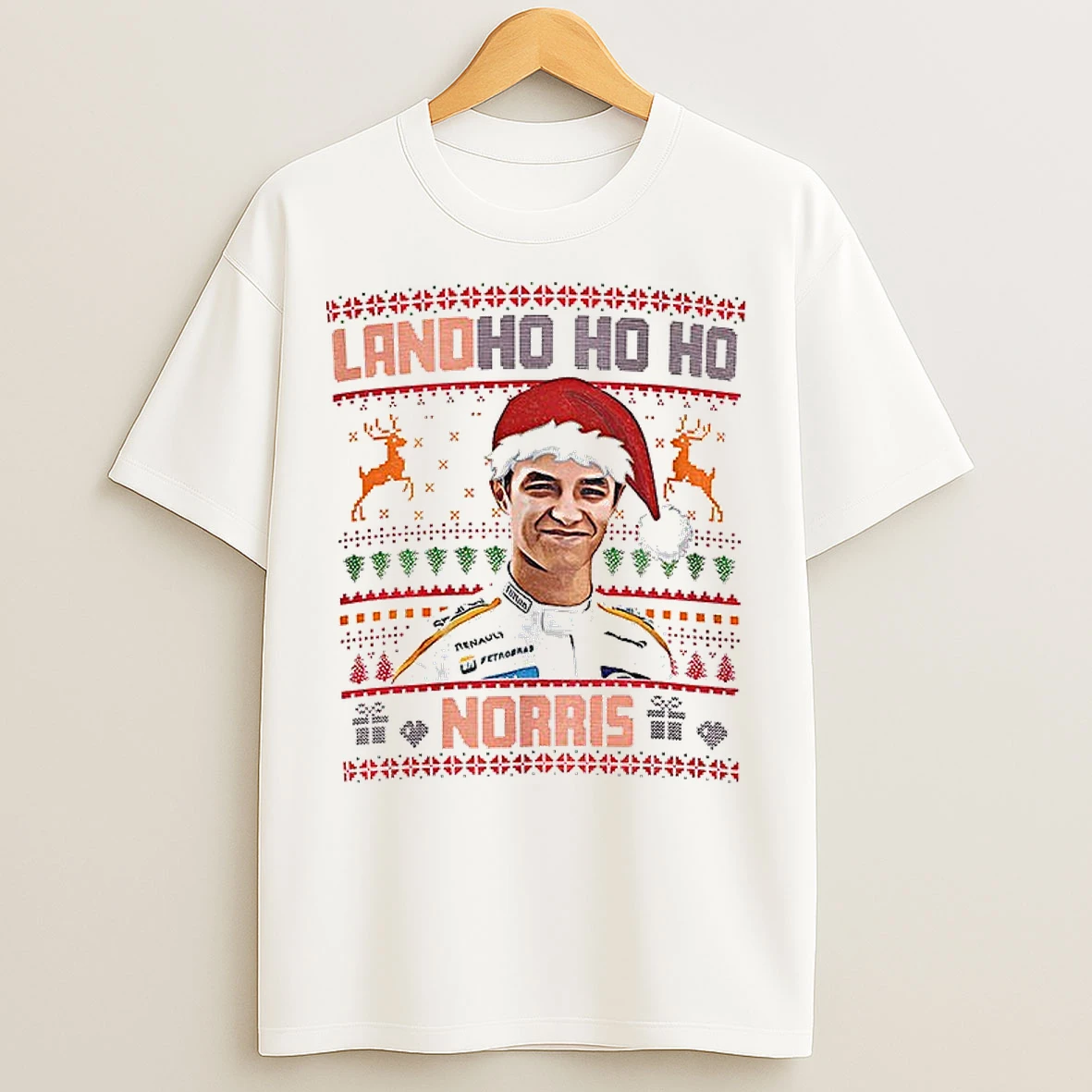Classic Landho Ho Ho Norris Christmas Funny F1 Inspired T Shirts