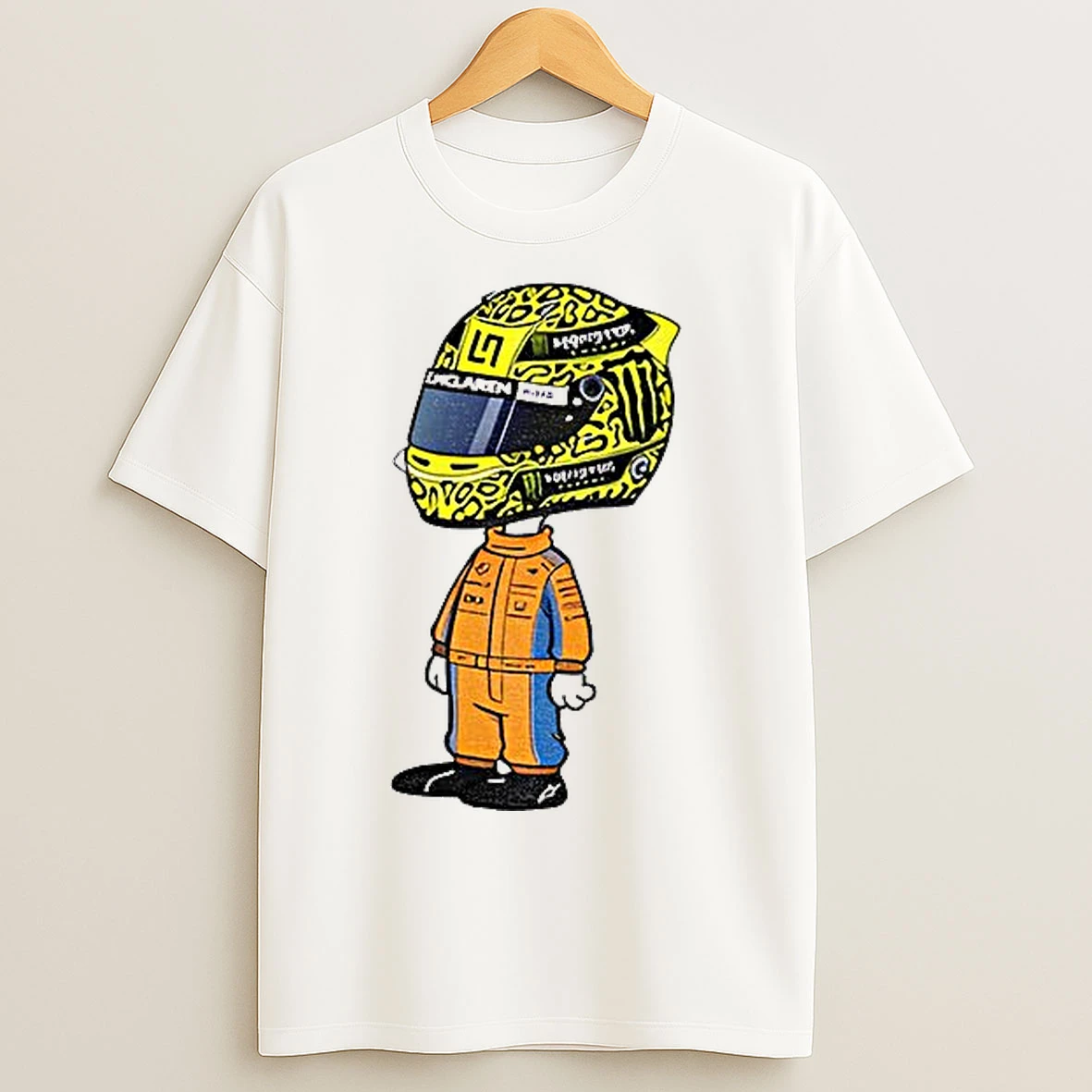 Classic Lando Racing Helmet Snoopy Funny F1 T Shirts