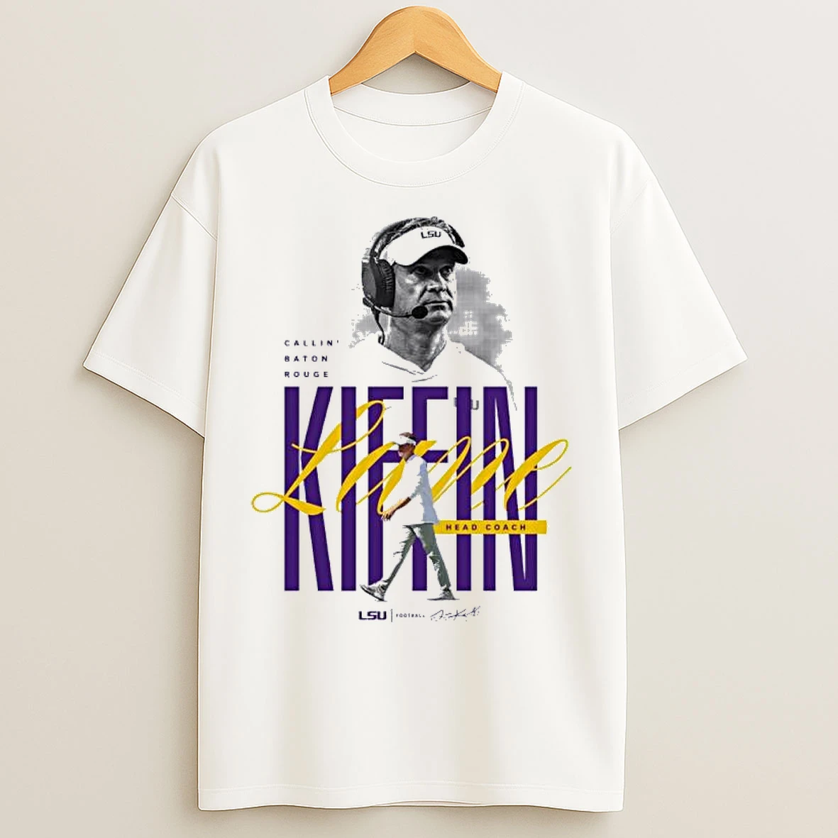 Classic Lane Kiffin Head Coach Lsu Football T Shirts